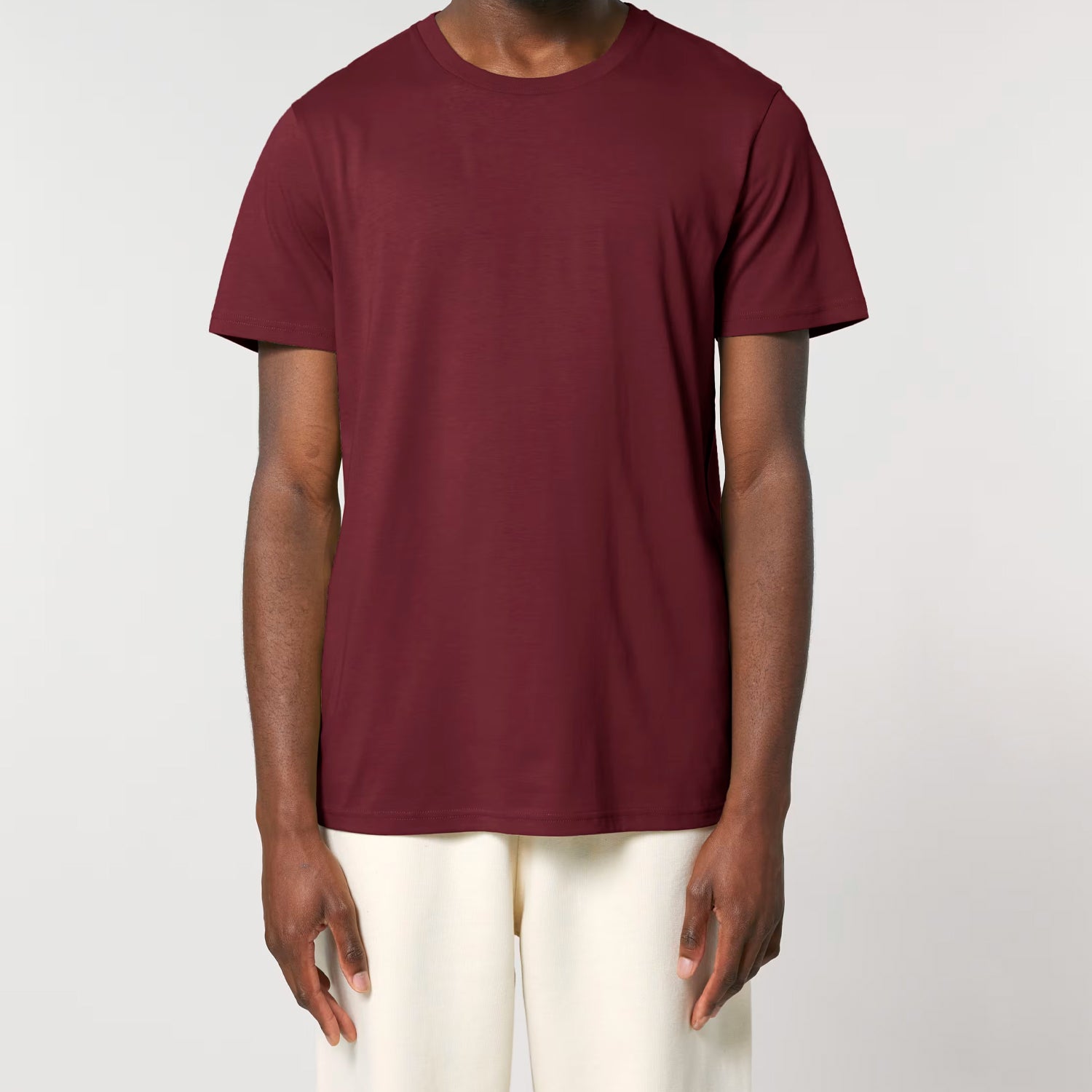 Basic Medium Fit Tee Burgund