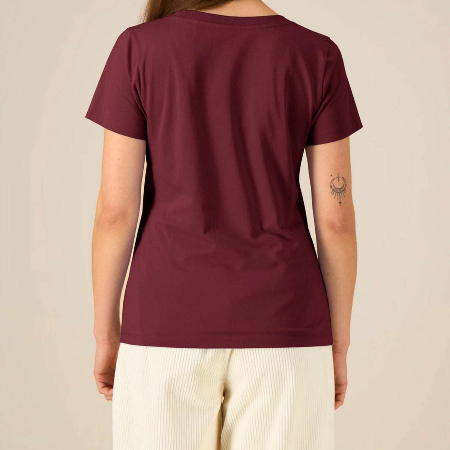 Basic T-Shirt Women Burgund