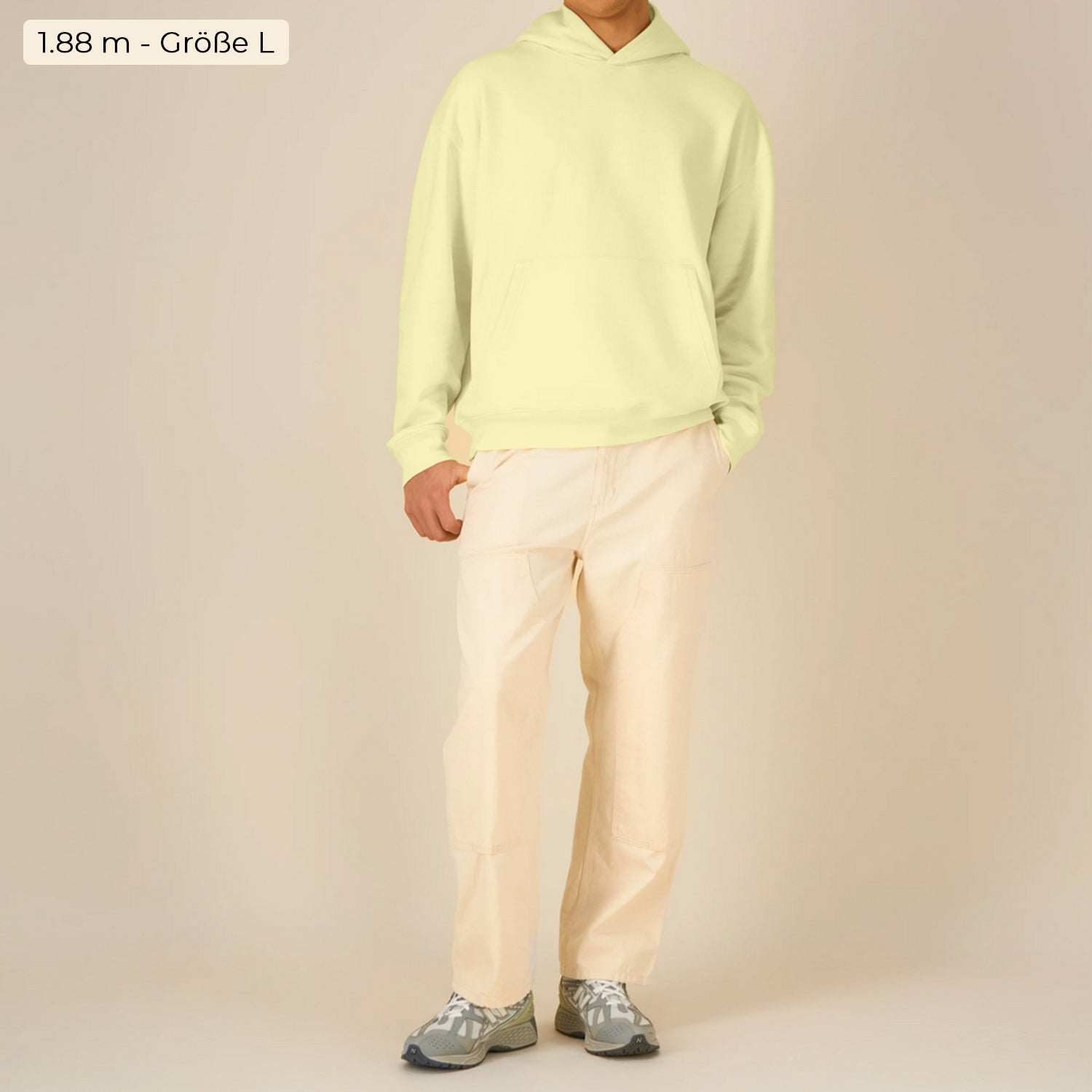 Basic Relaxed Fit Hoodie Lemon