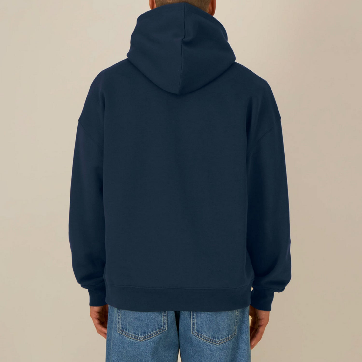 Basic Relaxed Fit Hoodie Navy