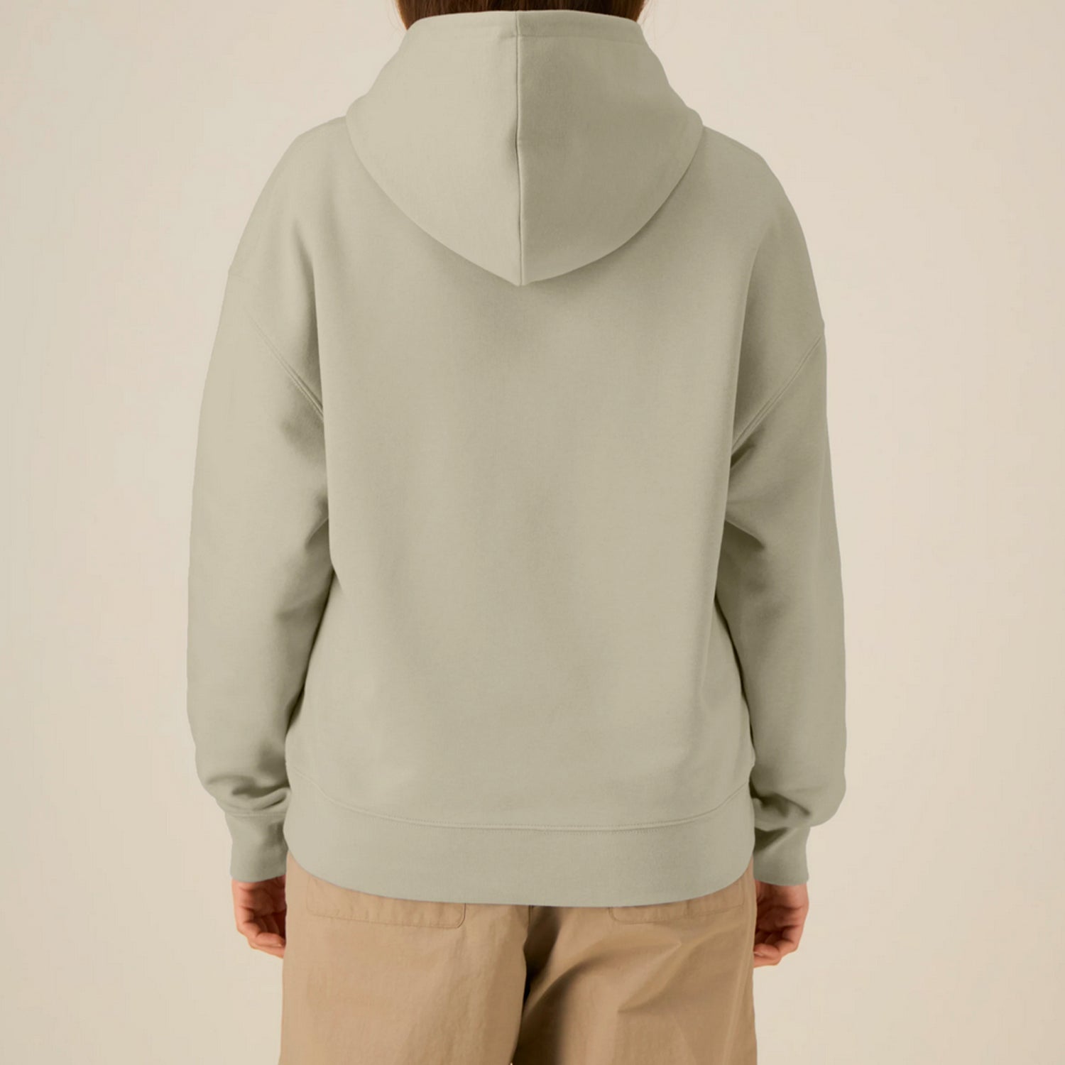 Basic Relaxed Fit Hoodie Stone