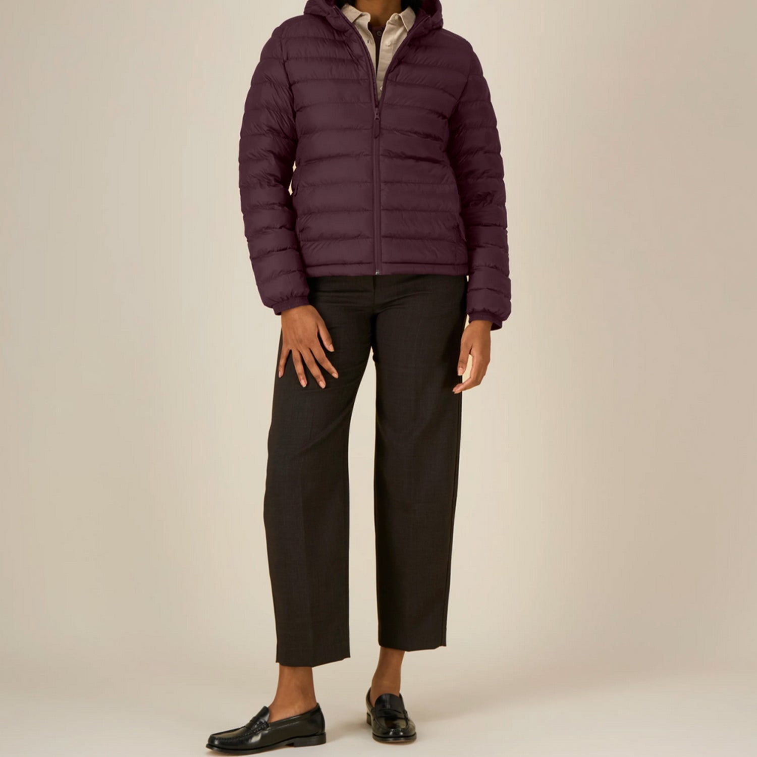 Basic Steppjacke Damen Red Brown