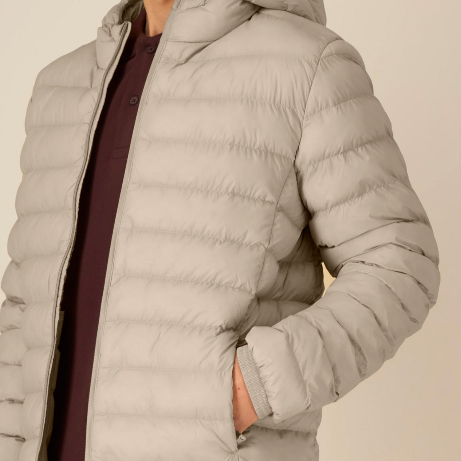 Basic Steppjacke Herren Beige