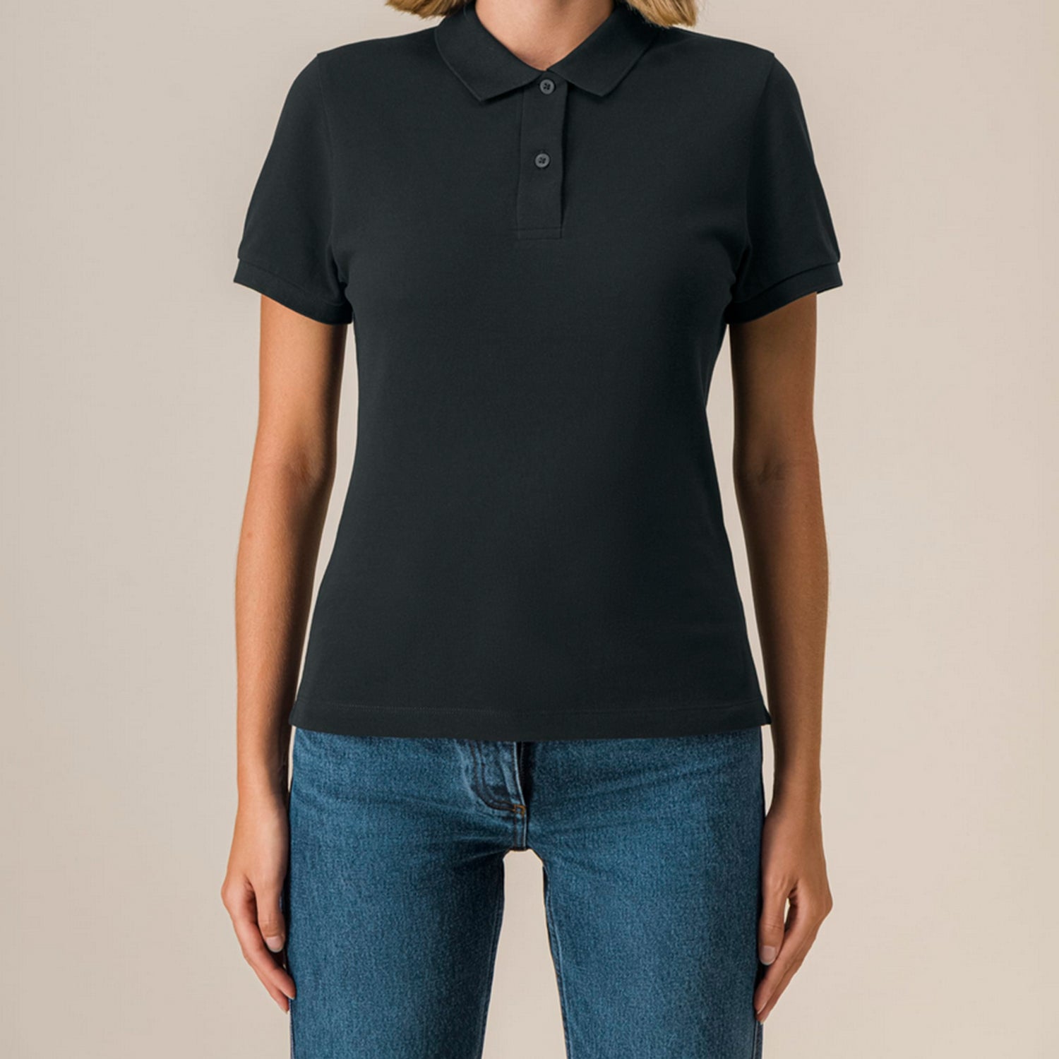 Basic Mid-Light Polo Women Black