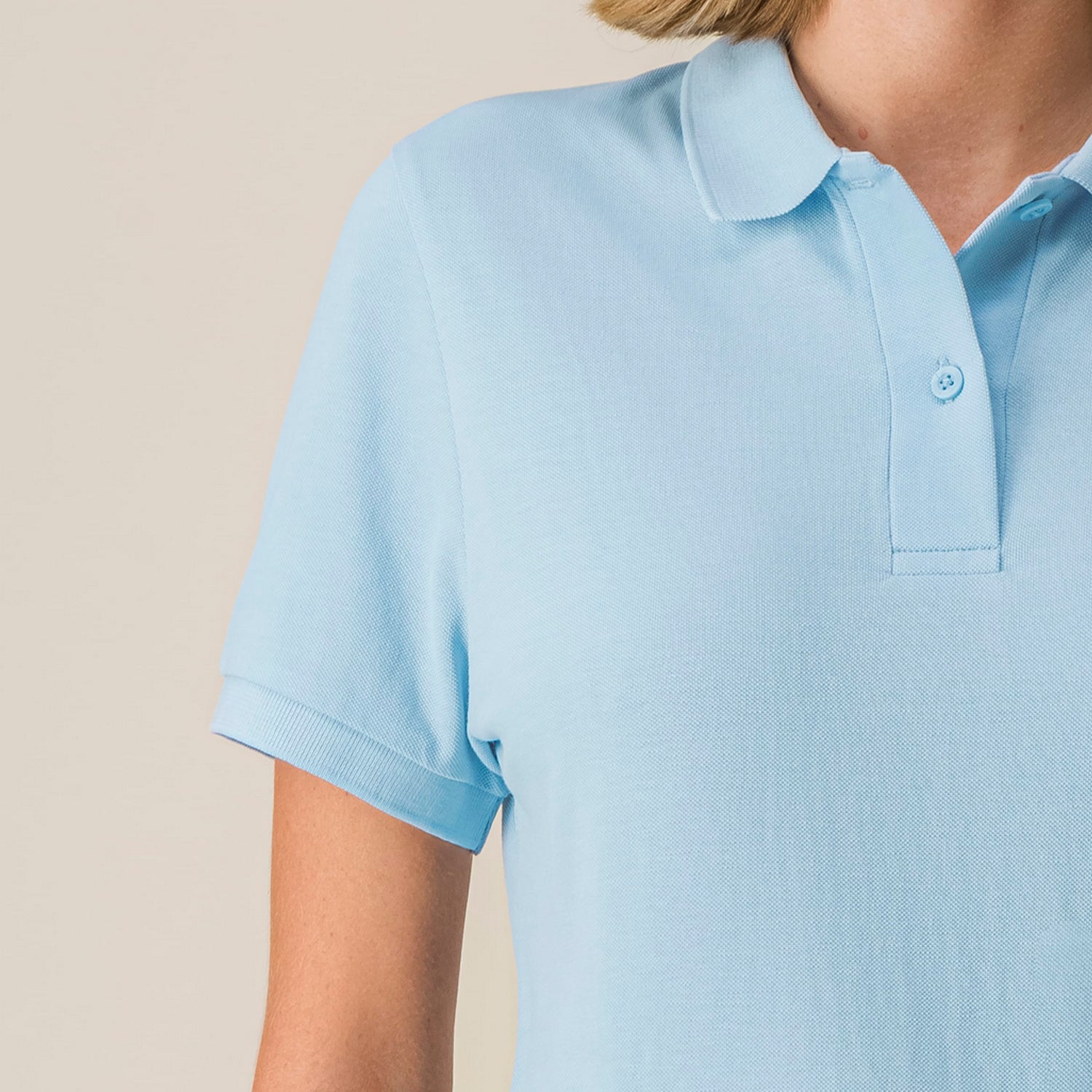 Basic Mid-Light Polo Women Blue