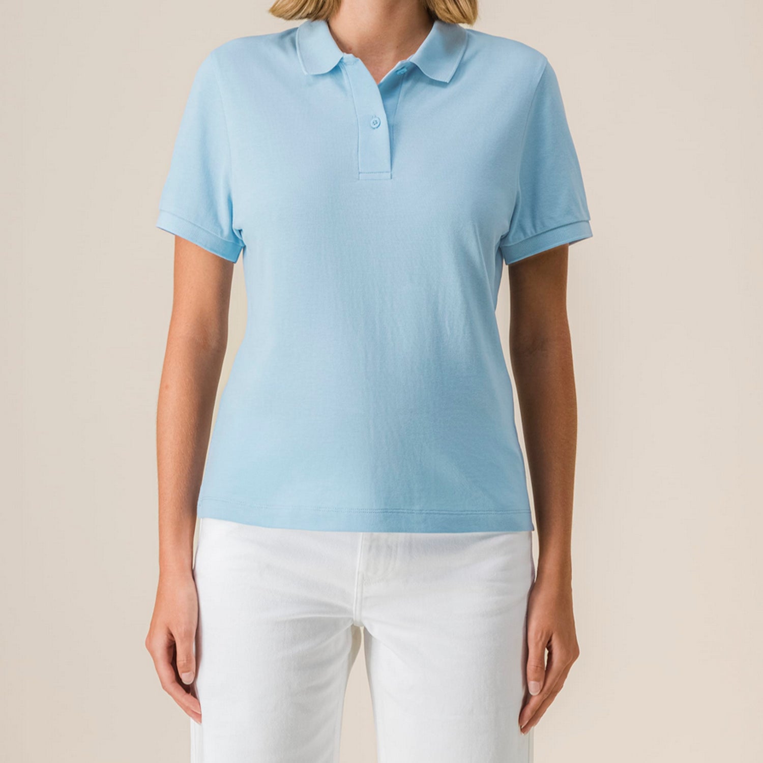 Basic Mid-Light Polo Women Blue