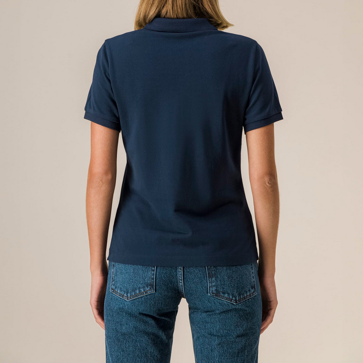 Basic Mid-Light Polo Women Navy