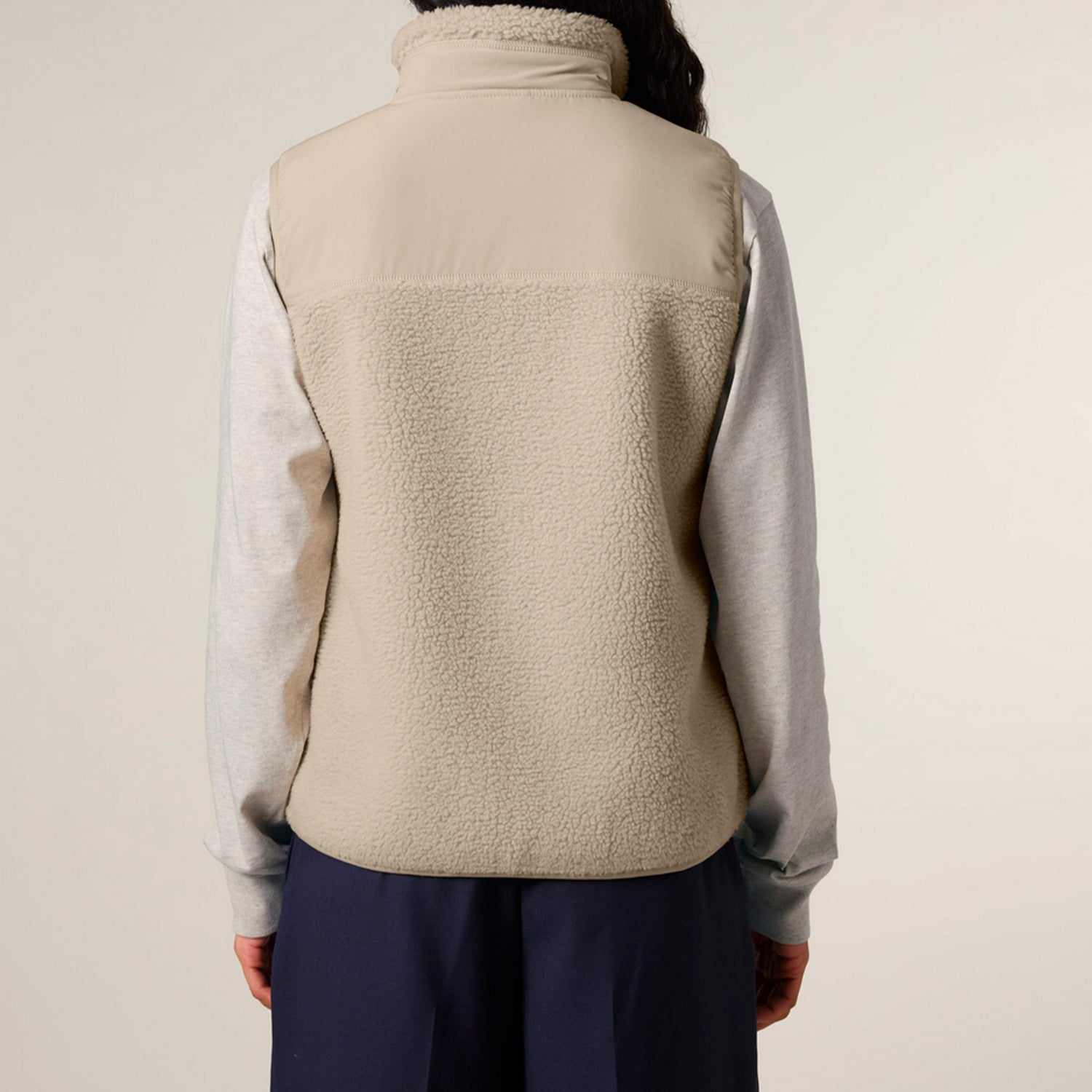 Basic Sherpa Weste Beige