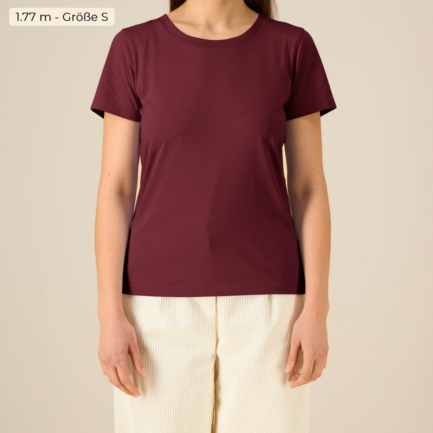 Basic T-Shirt Women Burgund