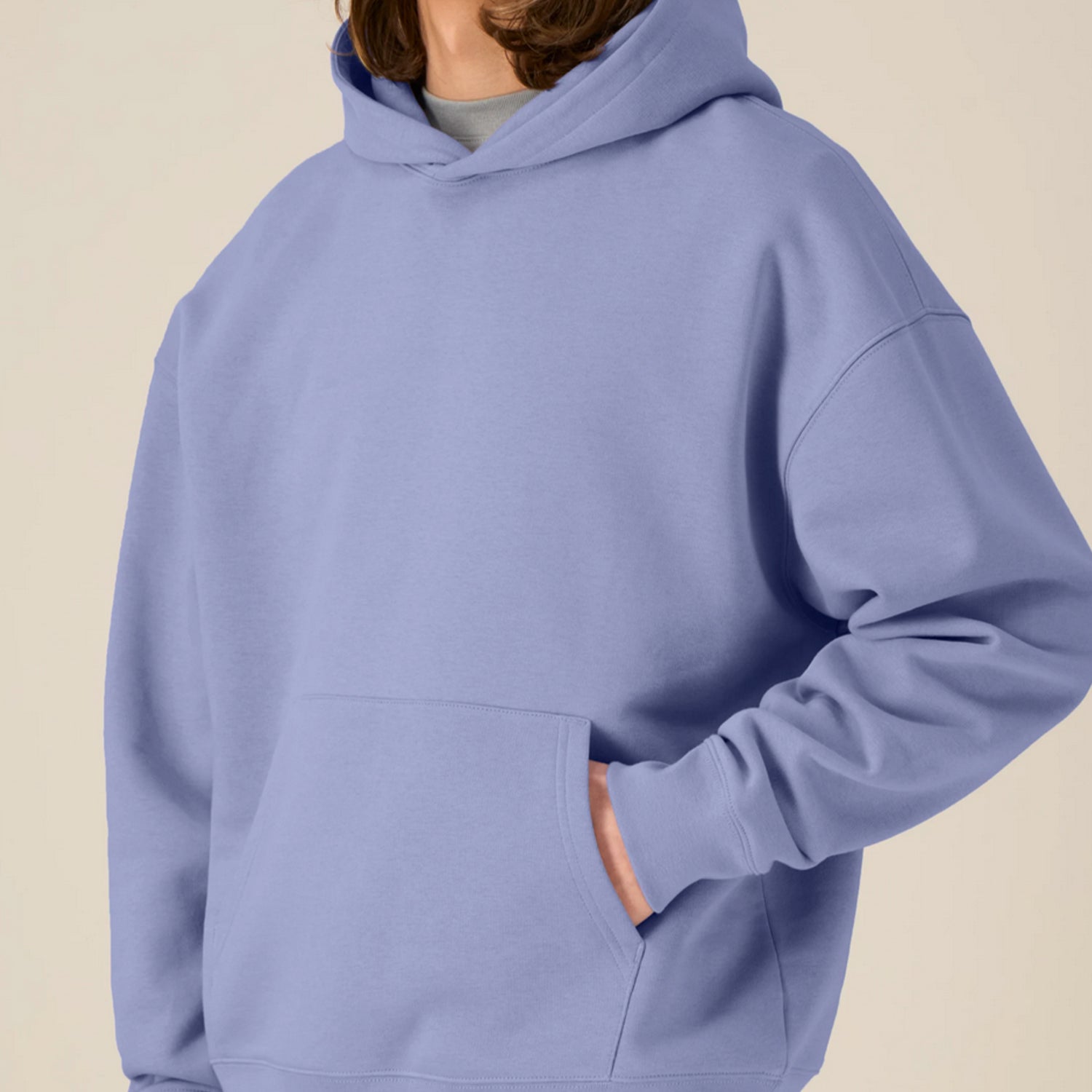 Basic Relaxed Fit Hoodie Violet