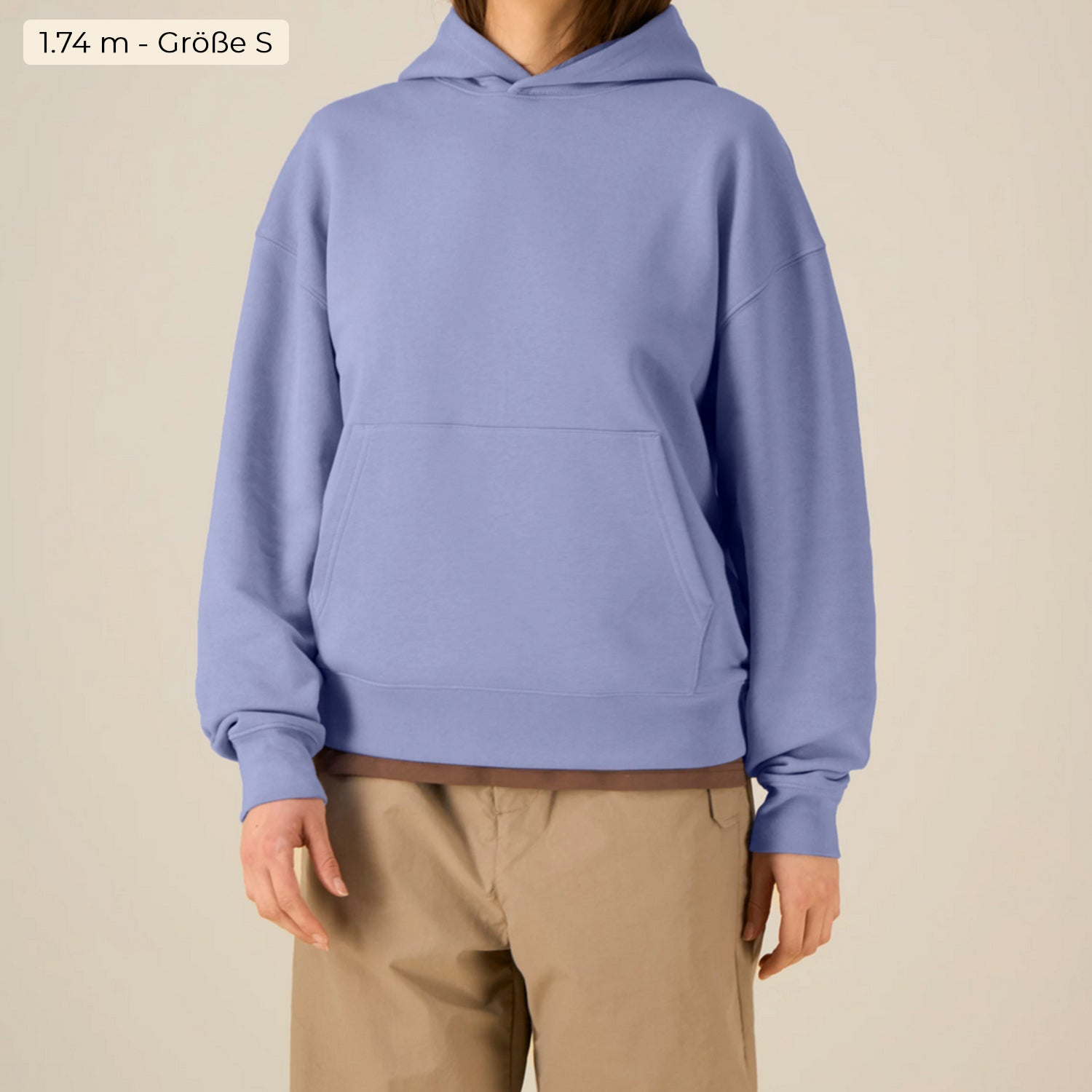 Basic Relaxed Fit Hoodie Violet
