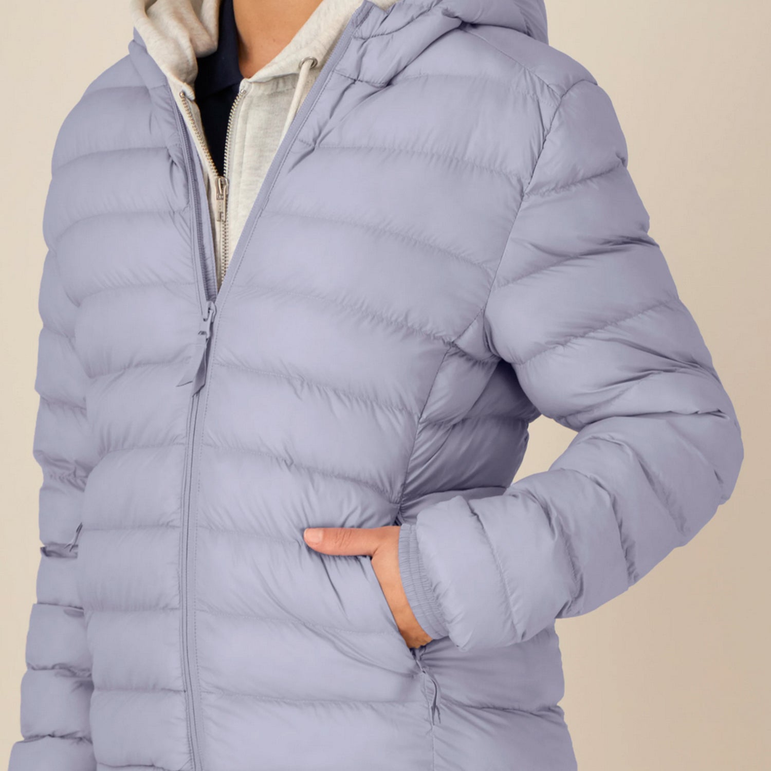 Basic Steppjacke Damen Lavendel