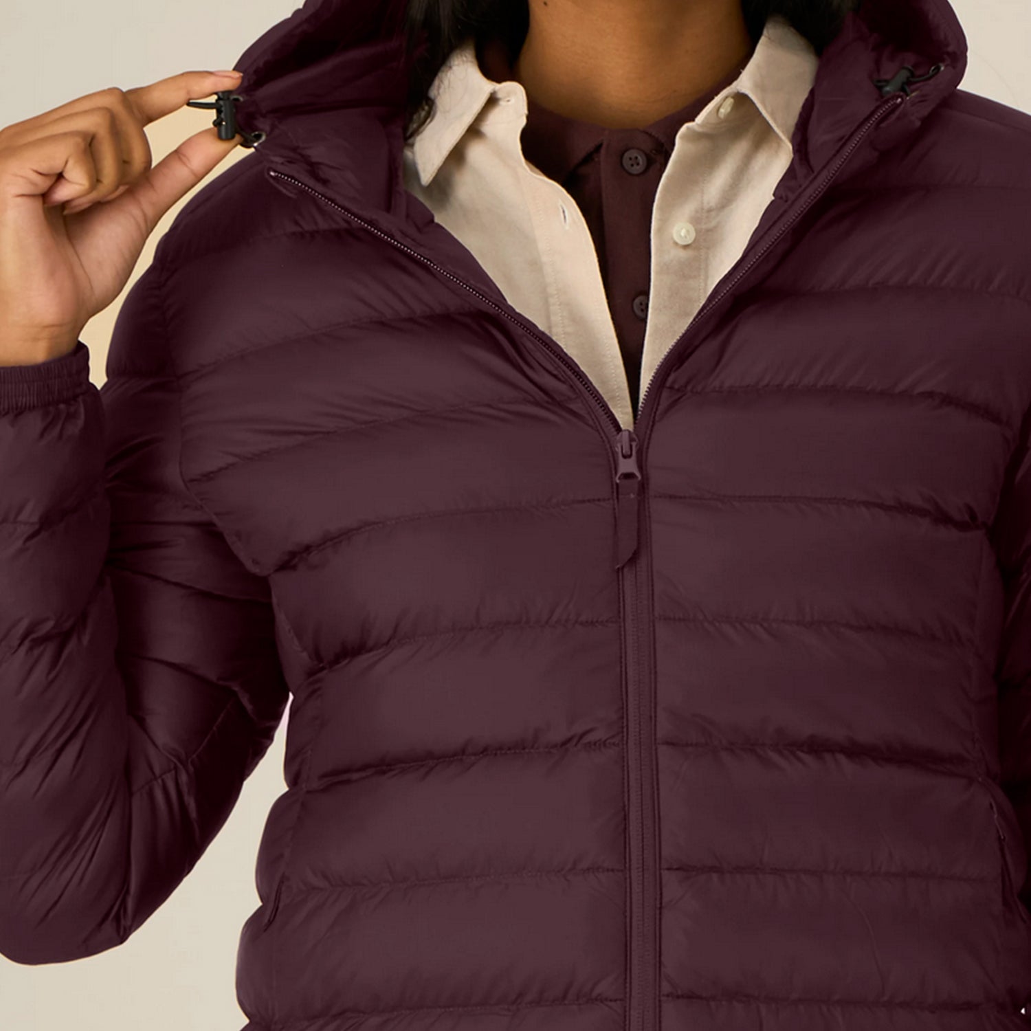 Basic Steppjacke Damen Red Brown