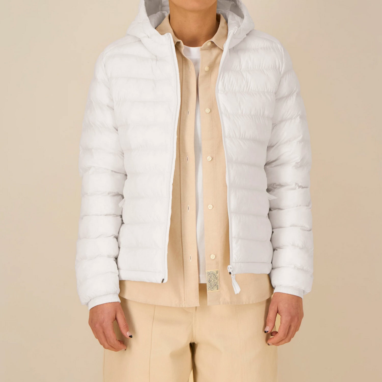 Basic Steppjacke Damen Weiß