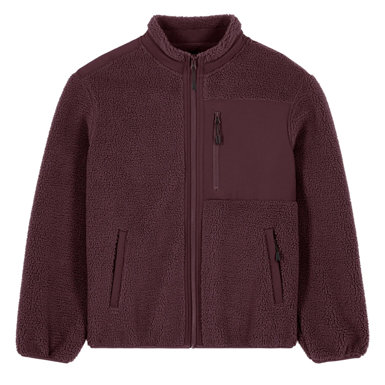 Basic Sherpa Jacke Red Brown