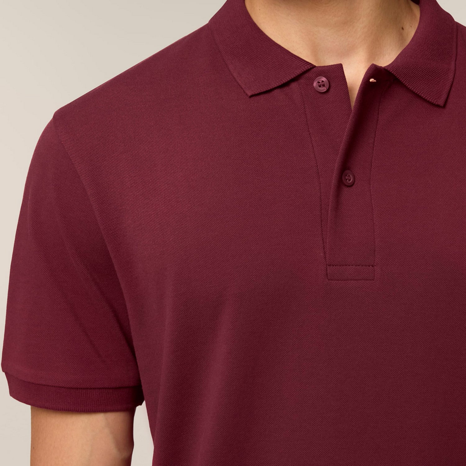 Basic Mid-Light Polo Burgund