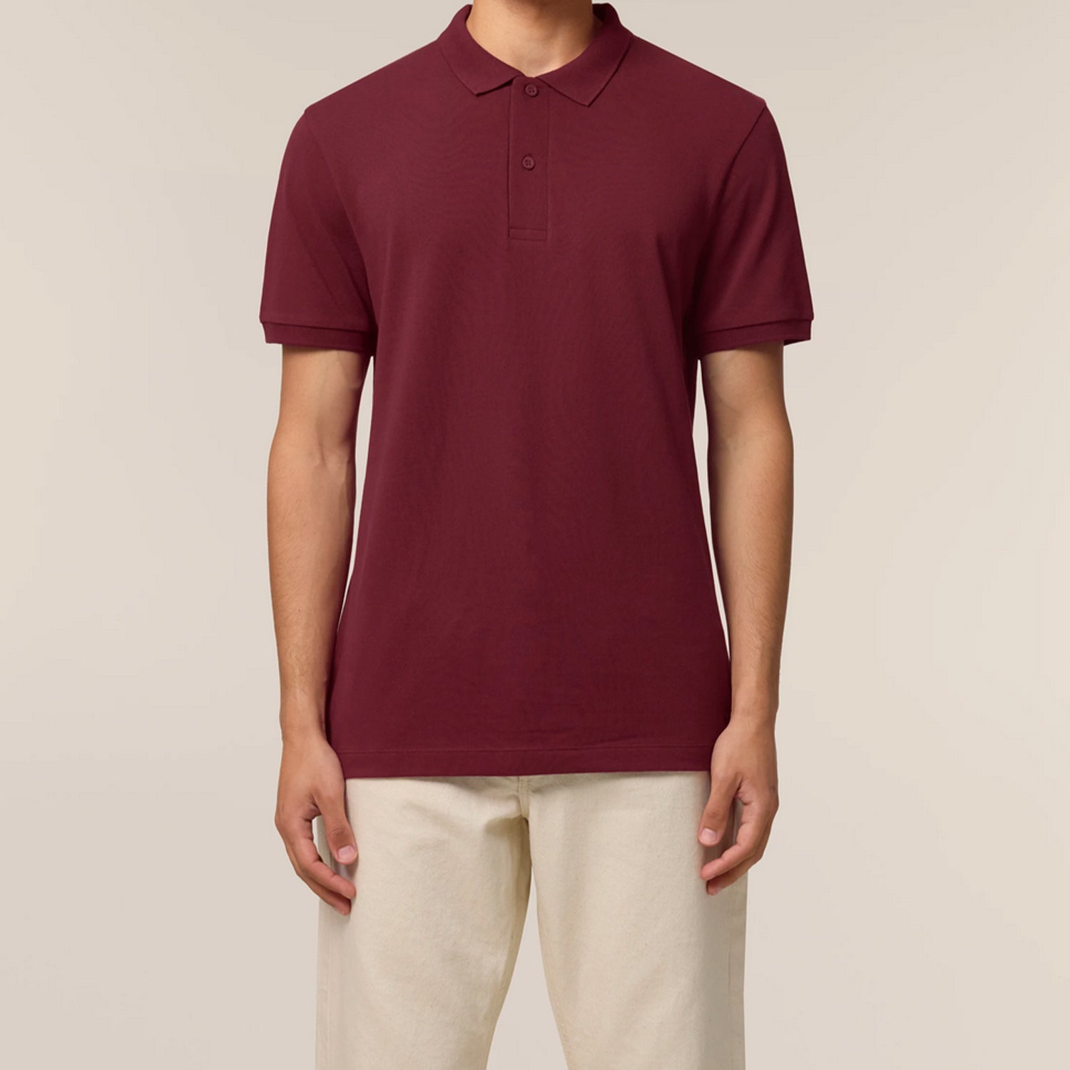Basic Mid-Light Polo Burgund