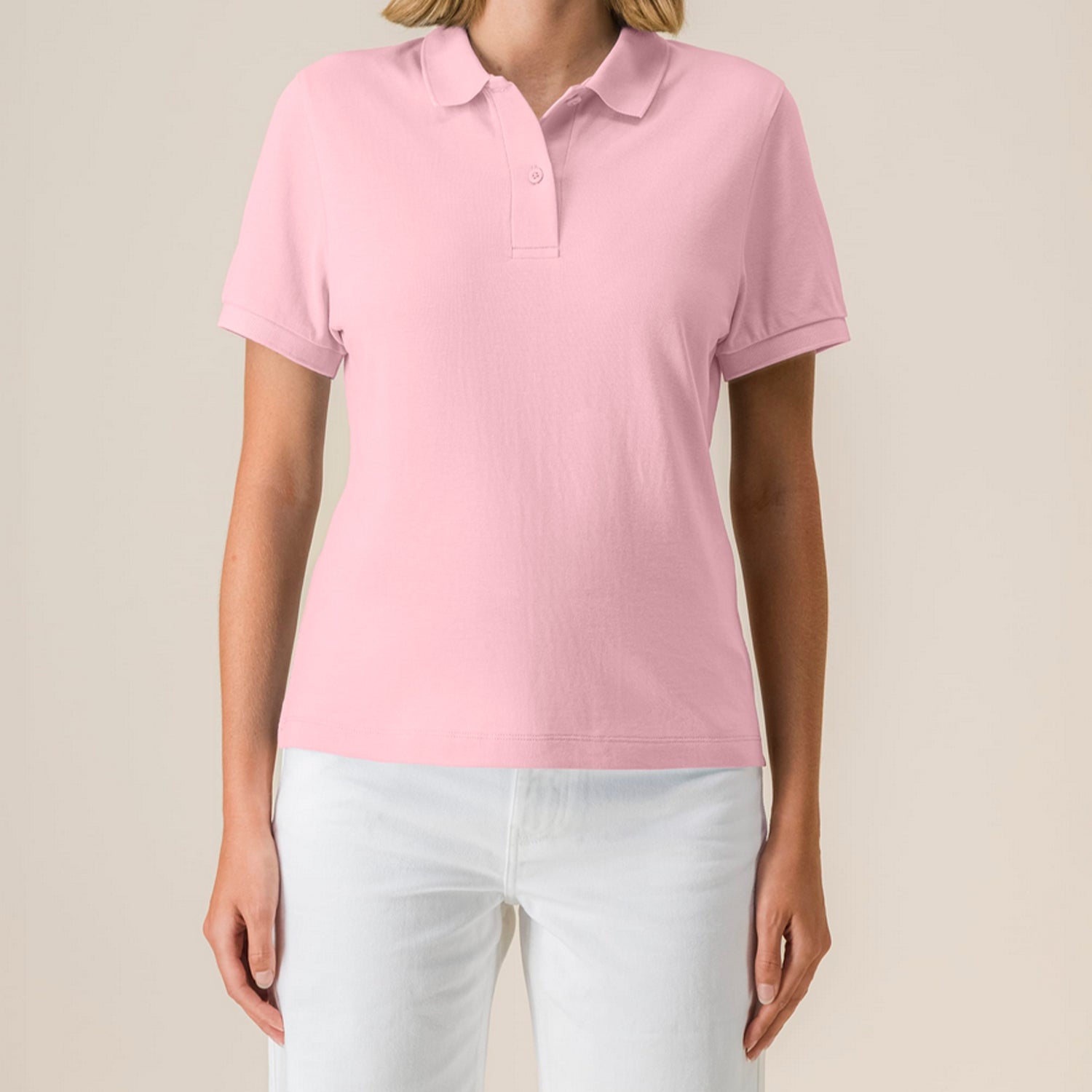 Basic Mid-Light Polo Women Pink