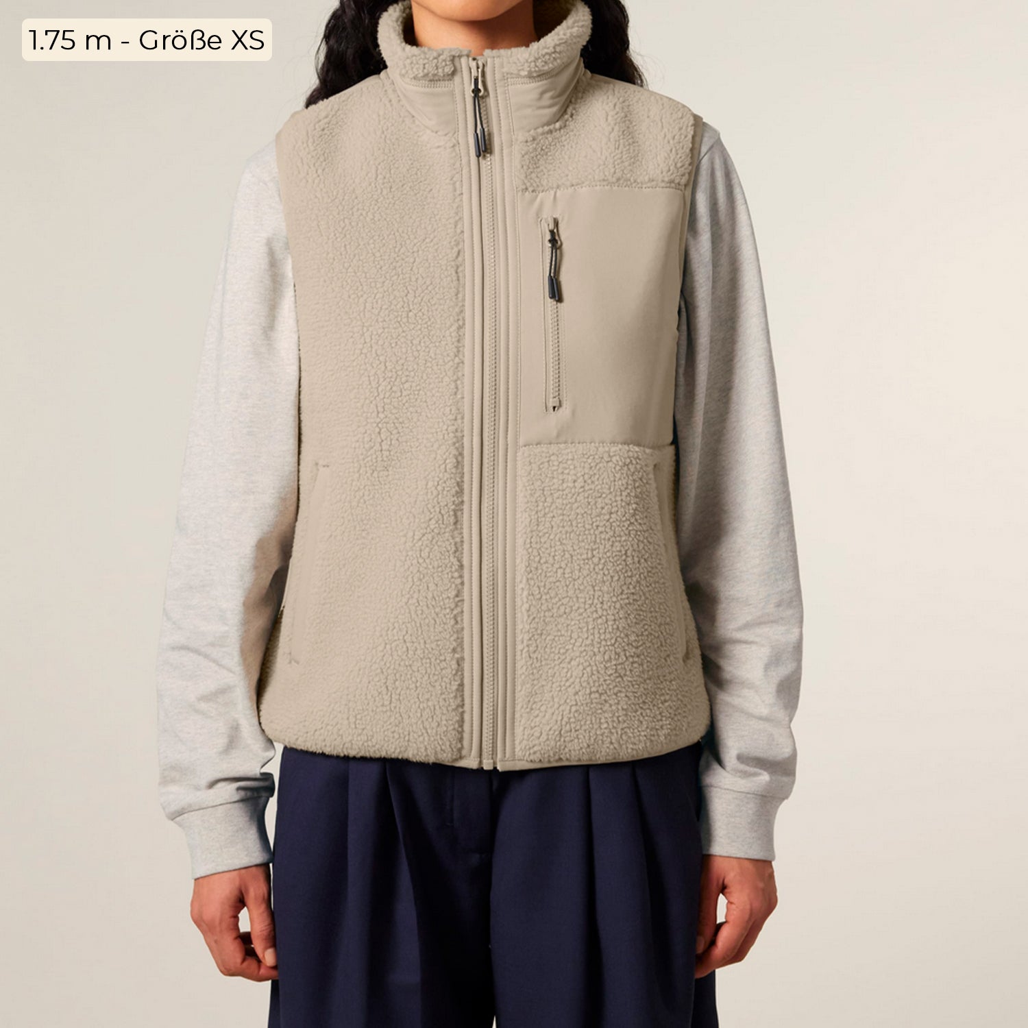 Basic Sherpa Weste Beige