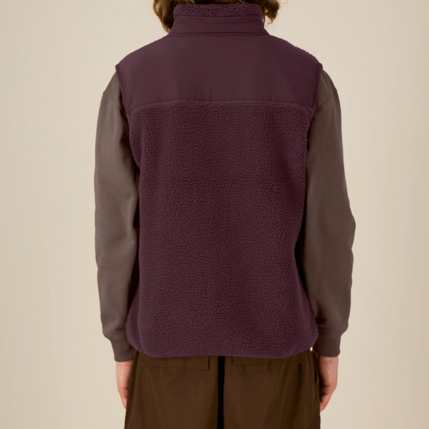 Basic Sherpa Weste Red Brown